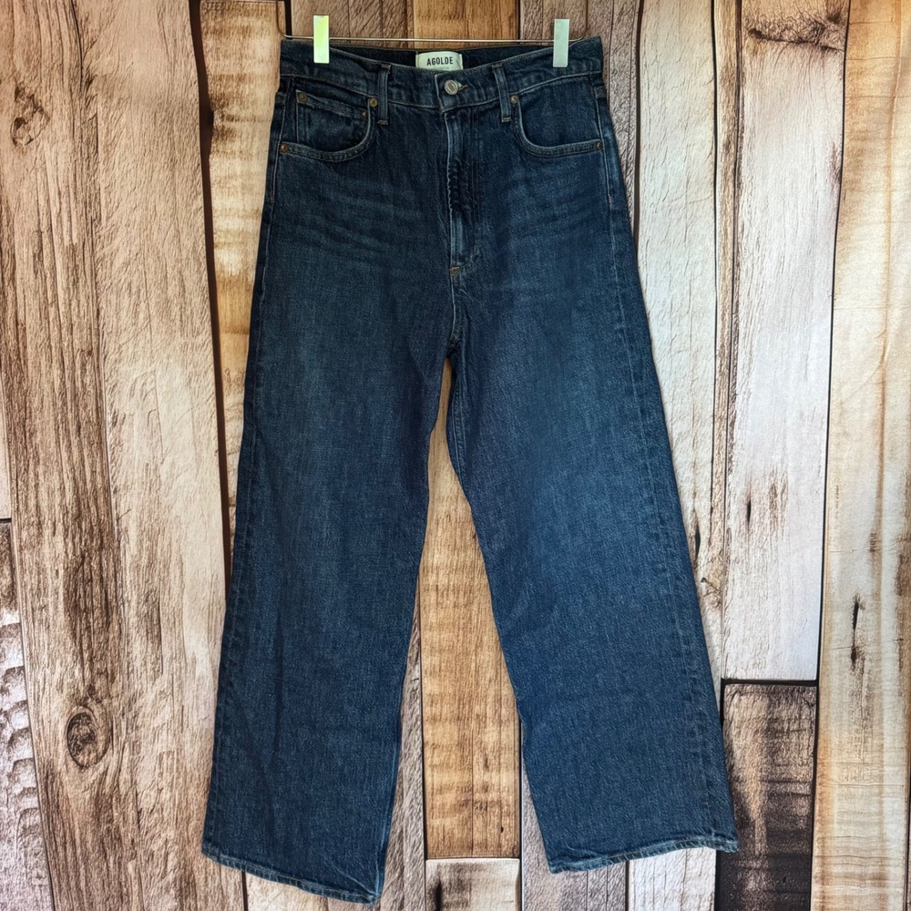 Agolde Women's High Rise Jeans - Dark Blue